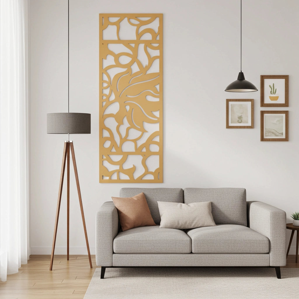 Revestimiento mural con panel ornamental geométrico moderno