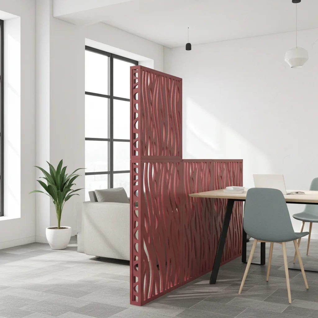 Diseño geométrico abstracto en panel decorativo de pared