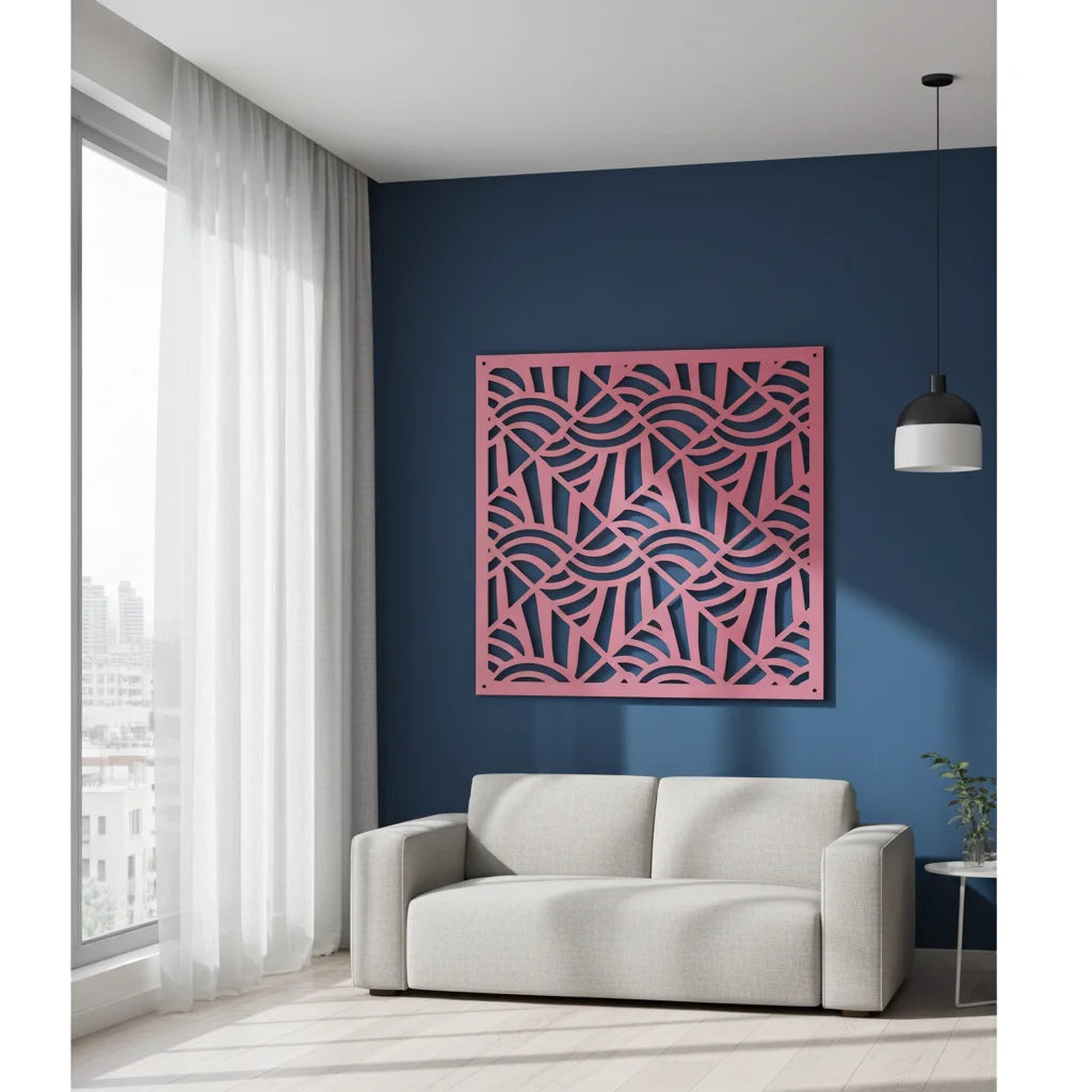 Panel ornamental geométrico para decoración interior