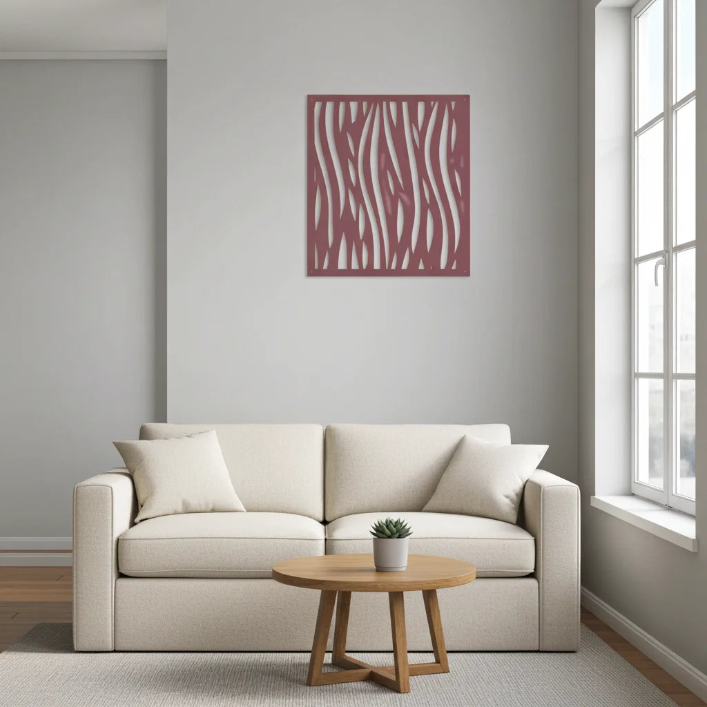 Diseño geométrico abstracto en panel decorativo de pared