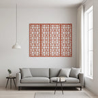 Panel ornamental modular geométrico de madera para decoración de pared interior