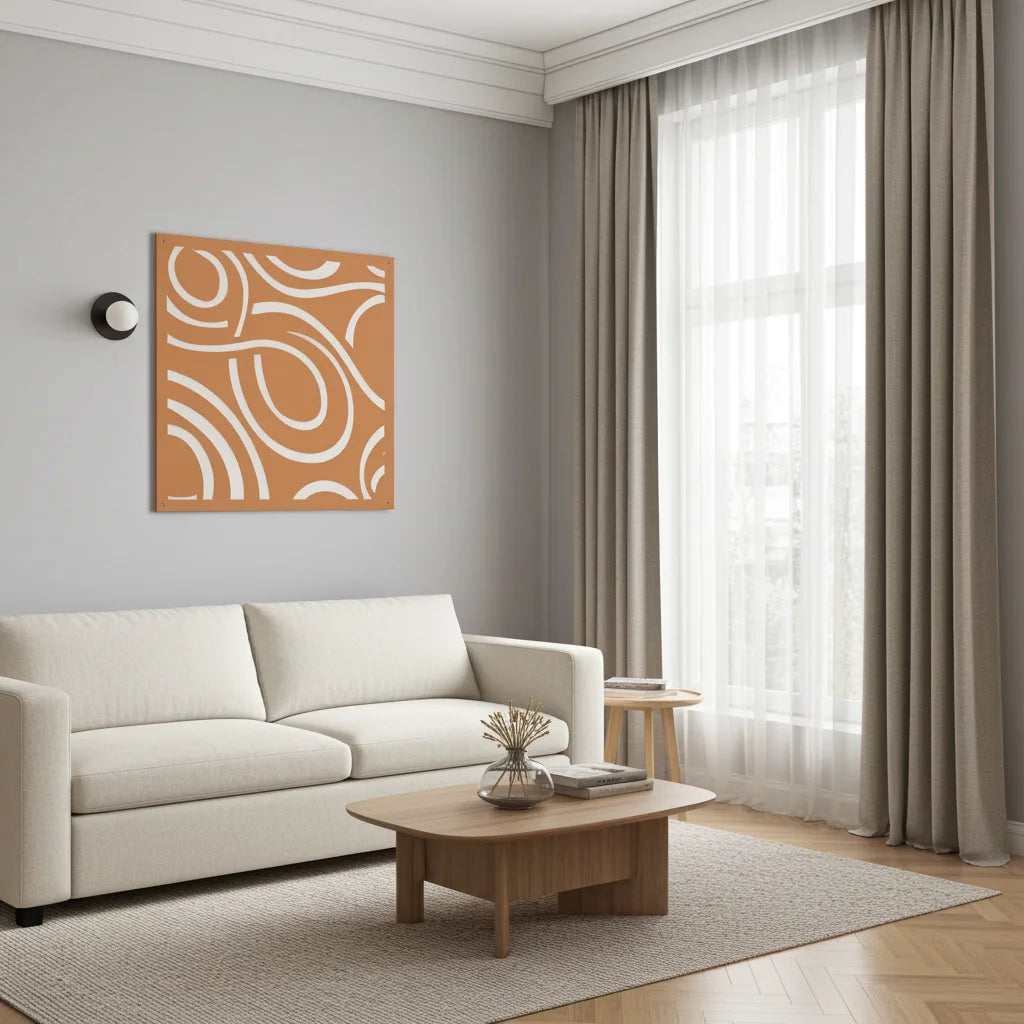 Detalle de panel decorativo geométrico de diseño moderno