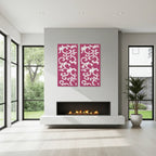 Composición mural con paneles geométricos modulares de diseño moderno