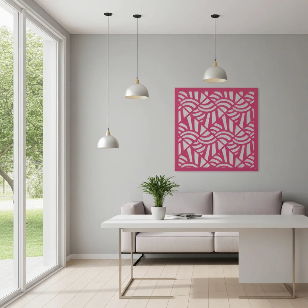 Panel ornamental geométrico para decoración interior