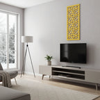 Composición mural con paneles geométricos modulares de diseño moderno