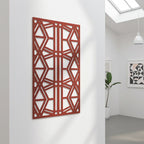 Composición mural con paneles geométricos modulares de diseño moderno