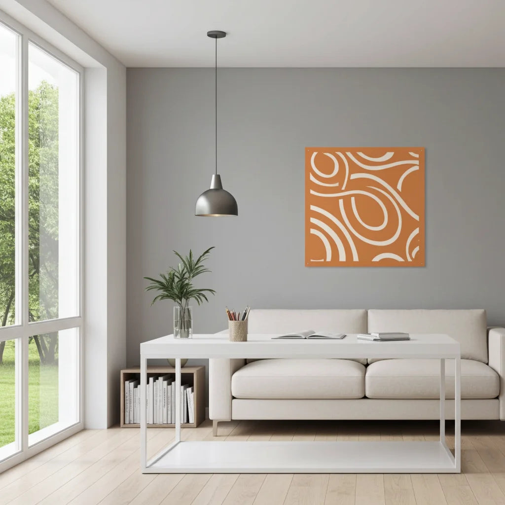 Detalle de panel decorativo geométrico de diseño moderno