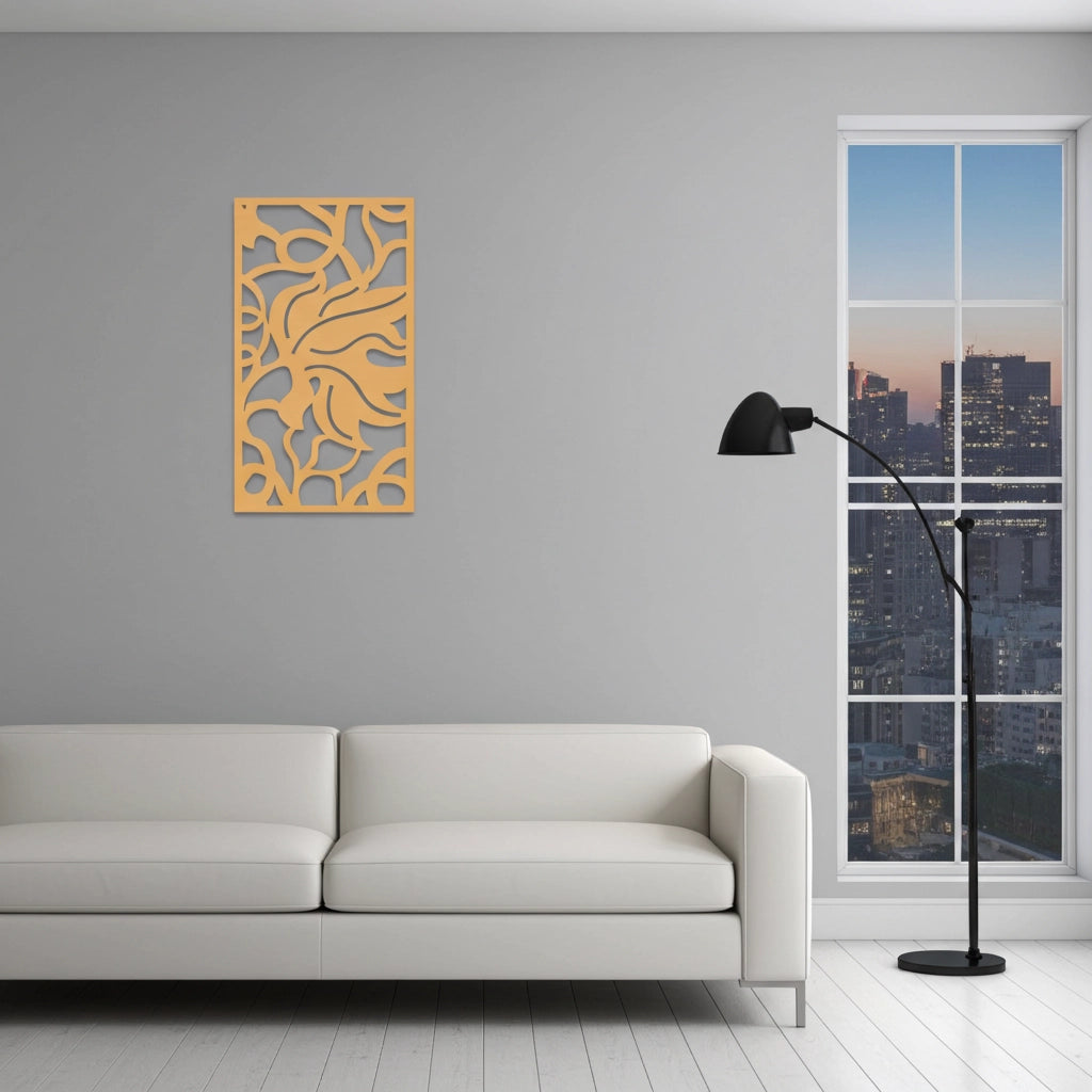 Revestimiento mural con panel ornamental geométrico moderno