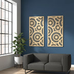 Panel ornamental modular geométrico para diseño de interiores elegantes