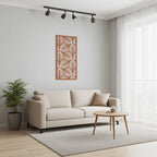 Panel decorativo floral modular para paredes interiores. Diseño elegante con hojas y flores, ideal para decoración moderna y natural.
