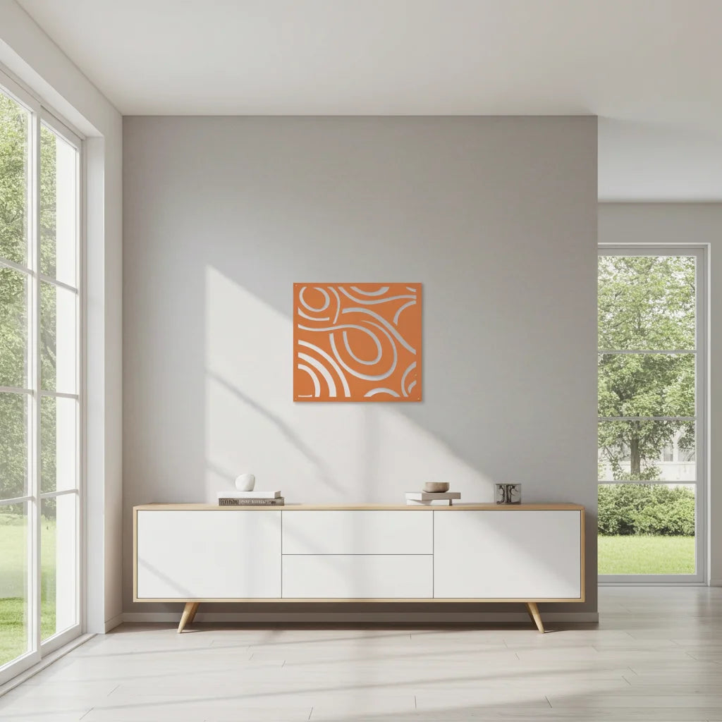 Detalle de panel decorativo geométrico de diseño moderno