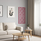 Panel decorativo de madera con patrón geométrico para interiores