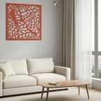 Panel ornamental de madera con motivo natural de árbol y hojas