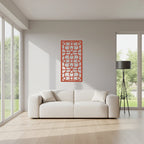 Panel ornamental modular geométrico de madera para decoración de pared interior