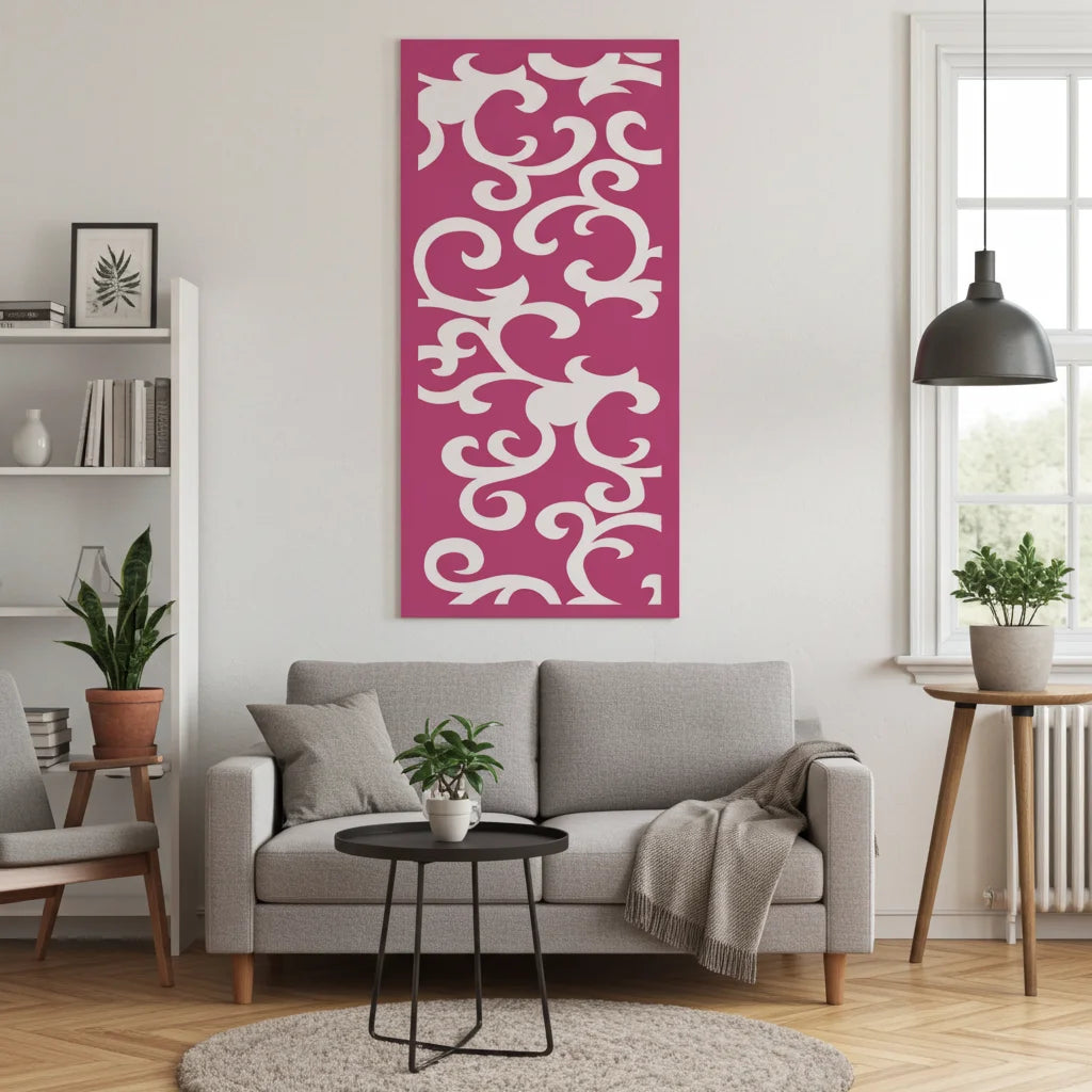 Composición mural con paneles geométricos modulares de diseño moderno