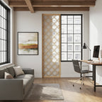 Composición mural con paneles geométricos modulares de diseño moderno