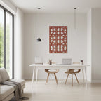 Composición mural con paneles geométricos modulares de diseño moderno